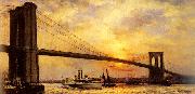 unknow artist View of the Brooklyn Bridge oil painting reproduction